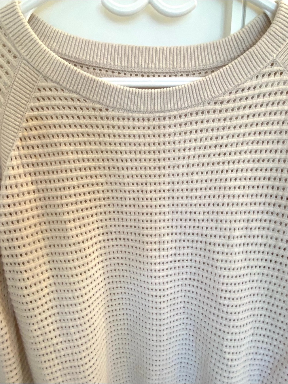 Lululemon Cream Knit Cotton Top size medium